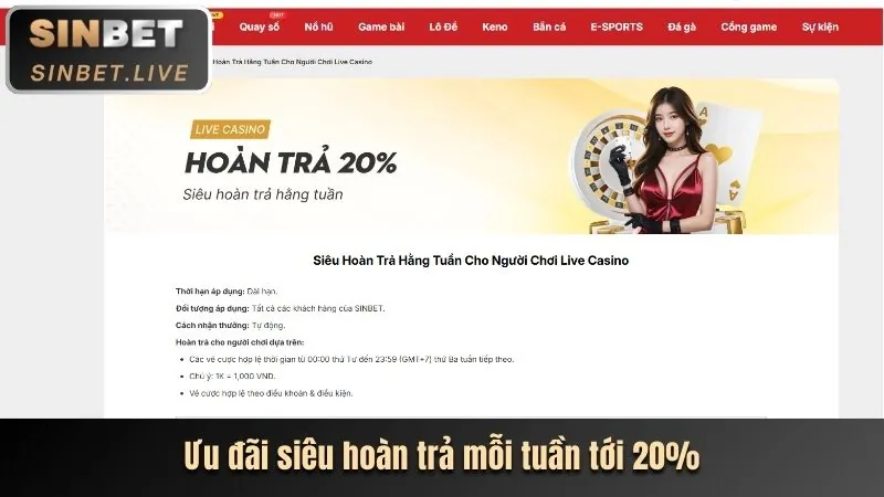 Hoàn trả cược xổ số hàng ngày/tuần tại nn88 link